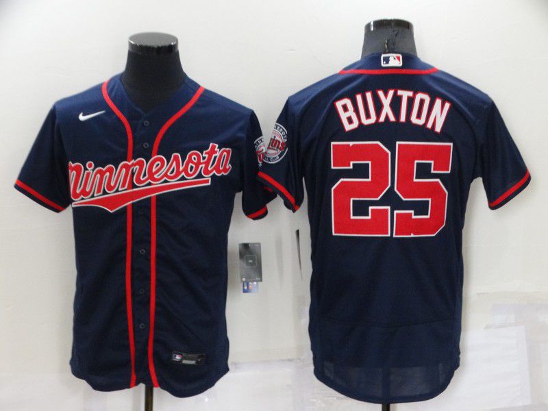 Men Minnesota Twins 25 Buxton Blue Elite 2022 Nike MLB Jersey